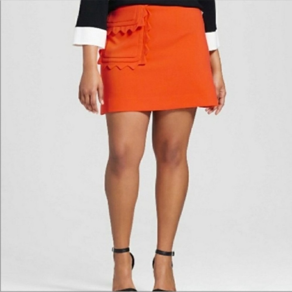 Victoria Beckham for Target Orange Twill W/ Scalloped Pocket A17